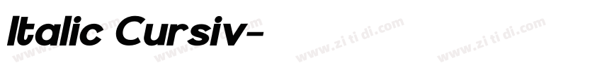 Italic Cursiv字体转换